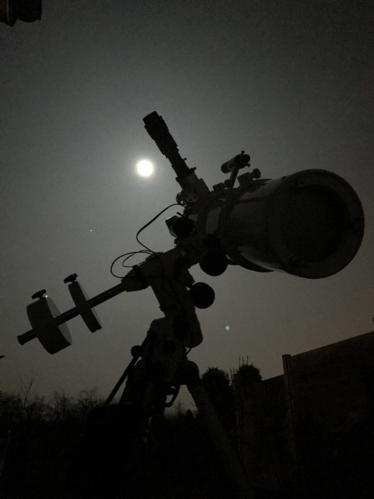 Moon and 150/750 Newtonian scope